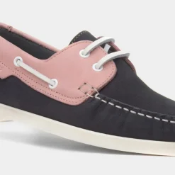 Isabel Womens Navy Leather Boat Shoe*Hush Puppies Best