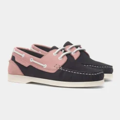 Isabel Womens Navy Leather Boat Shoe*Hush Puppies Best