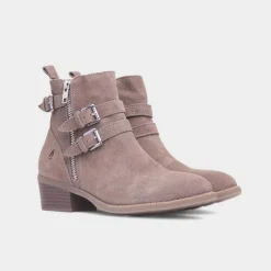 Jenna Womens Taupe Leather Boot*Hush Puppies Outlet