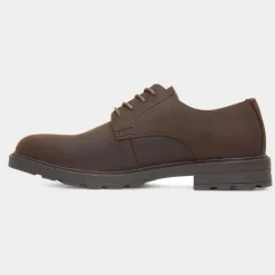 Jerry Mens Brown Leather Casual Shoe*Hush Puppies Best