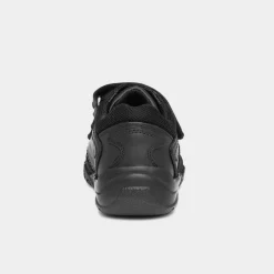 Jezza Boys Black Leather Shoe*Hush Puppies Outlet