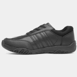 Jezza Snr Boys Black School Shoe*Hush Puppies Sale