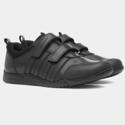 Josh Boys Black School Shoe*Hush Puppies Hot