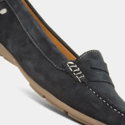 Margot Womens Navy Leather Loafer*Hush Puppies Best