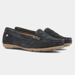 Margot Womens Navy Leather Loafer*Hush Puppies Best