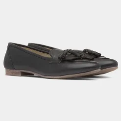 Marissa Womens Black Leather Loafer*Hush Puppies Sale