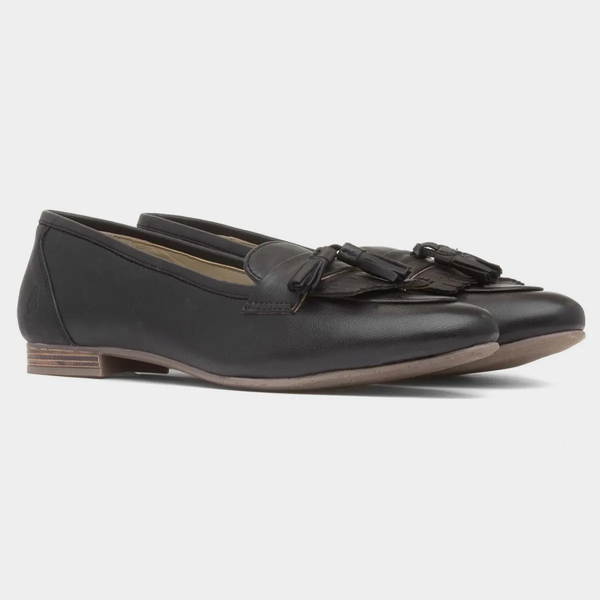 Marissa Womens Black Leather Loafer*Hush Puppies Sale