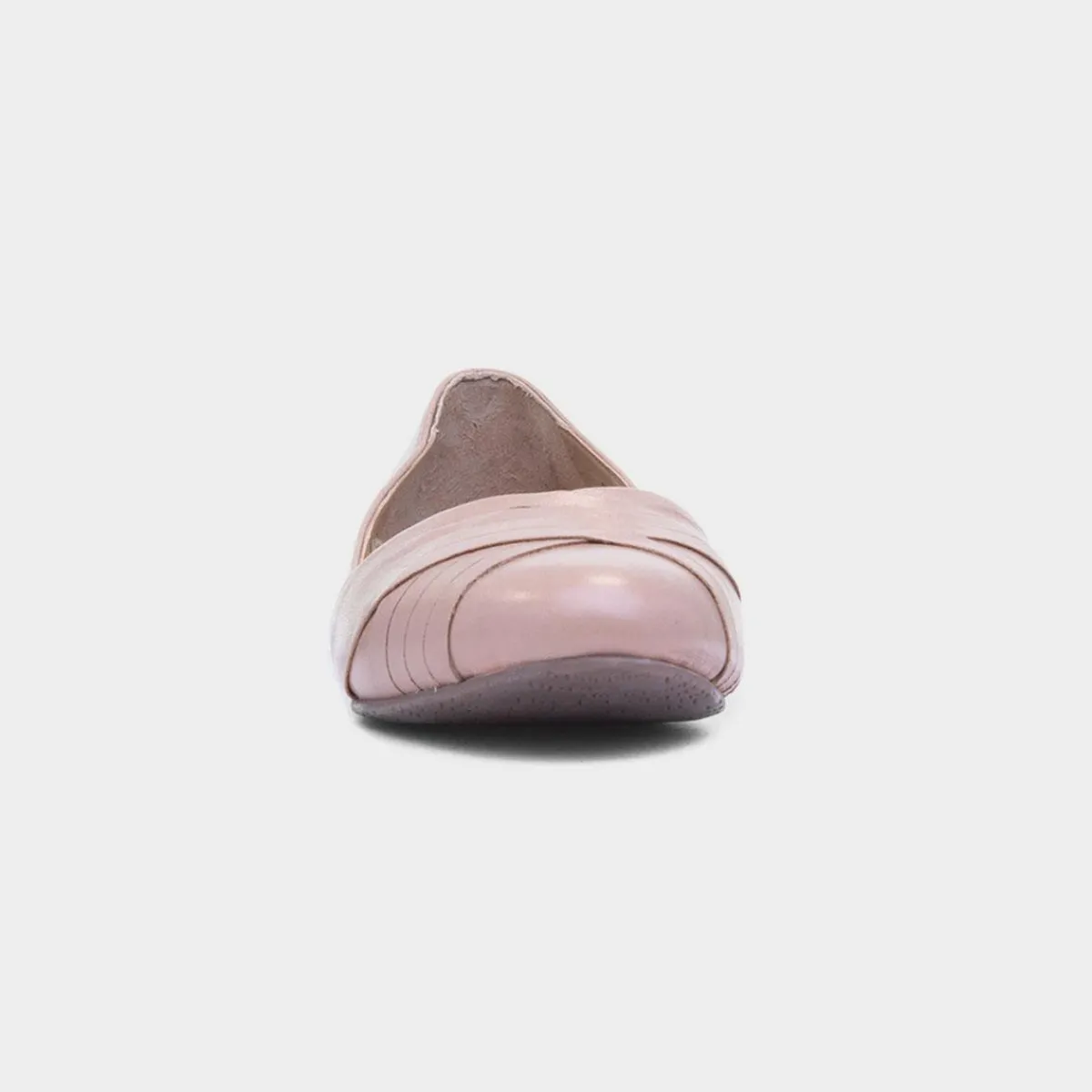 Marley Womens Blush Leather Ballerina*Hush Puppies Fashion