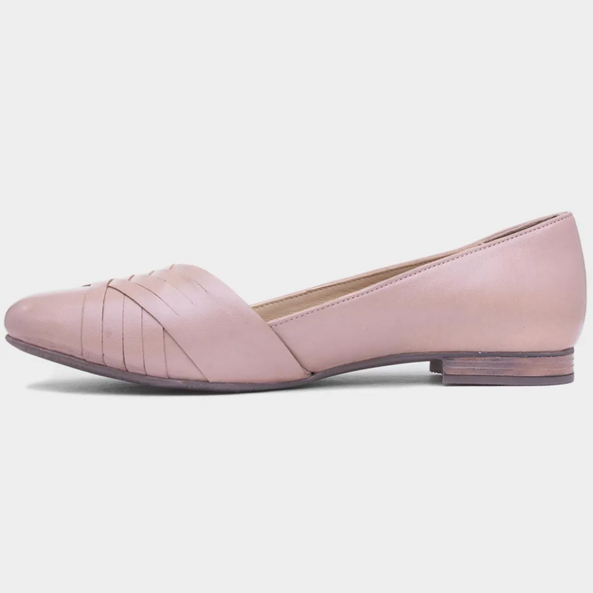 Marley Womens Blush Leather Ballerina*Hush Puppies Fashion
