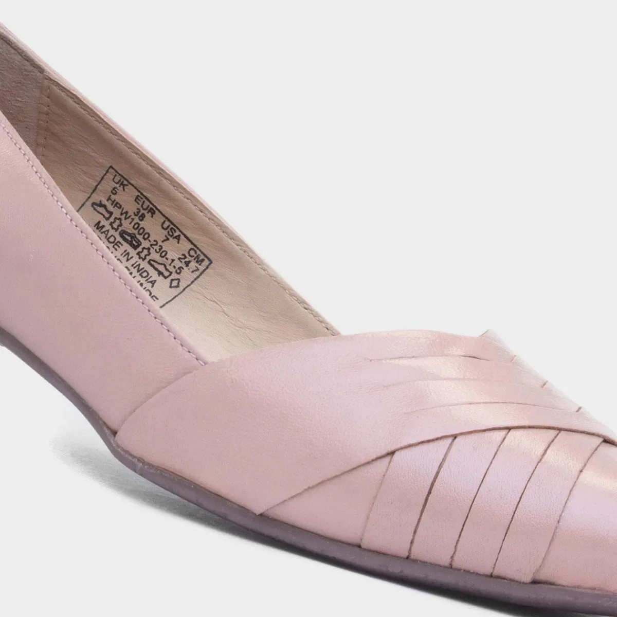 Marley Womens Blush Leather Ballerina*Hush Puppies Fashion