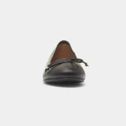 Naomi Womens Black Leather Ballerina*Hush Puppies Discount