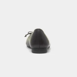 Naomi Womens Black Leather Ballerina*Hush Puppies Discount