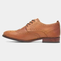 Natalia Womens Tan Leather Brogue*Hush Puppies Outlet