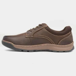Olson Mens Leather Lace Up Shoe*Hush Puppies Outlet