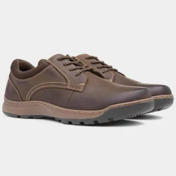 Olson Mens Leather Lace Up Shoe*Hush Puppies Outlet