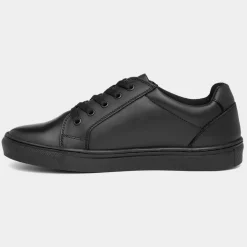 Sam Boys' Black Leather Shoe*Hush Puppies Outlet