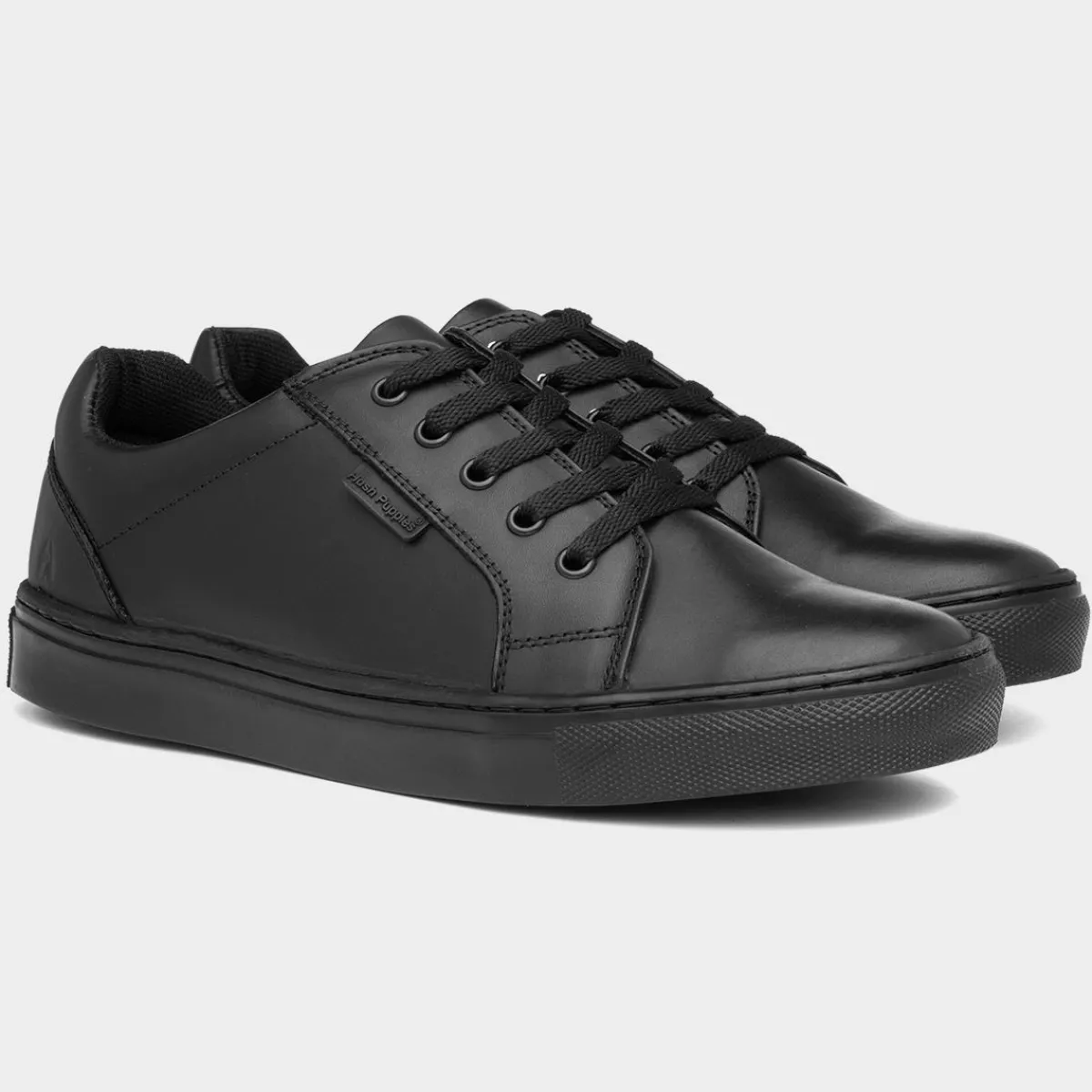 Sam Boys' Black Leather Shoe*Hush Puppies Outlet