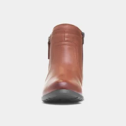 Scarlett Womens Tan Leather Boot*Hush Puppies Clearance