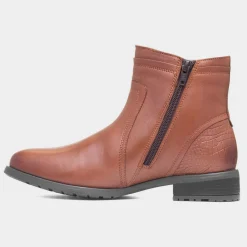 Scarlett Womens Tan Leather Boot*Hush Puppies Clearance