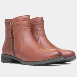 Scarlett Womens Tan Leather Boot*Hush Puppies Clearance