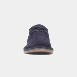 Scout Mens Navy Leather Shoe*Hush Puppies Discount