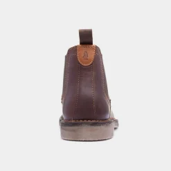 Shaun Mens Brown Leather Boot*Hush Puppies New