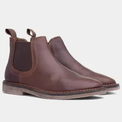 Shaun Mens Brown Leather Boot*Hush Puppies New