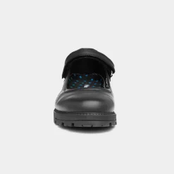 Talisman Girls Black Leather Shoe*Hush Puppies Fashion