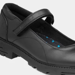 Talisman Girls Black Leather Shoe*Hush Puppies Fashion