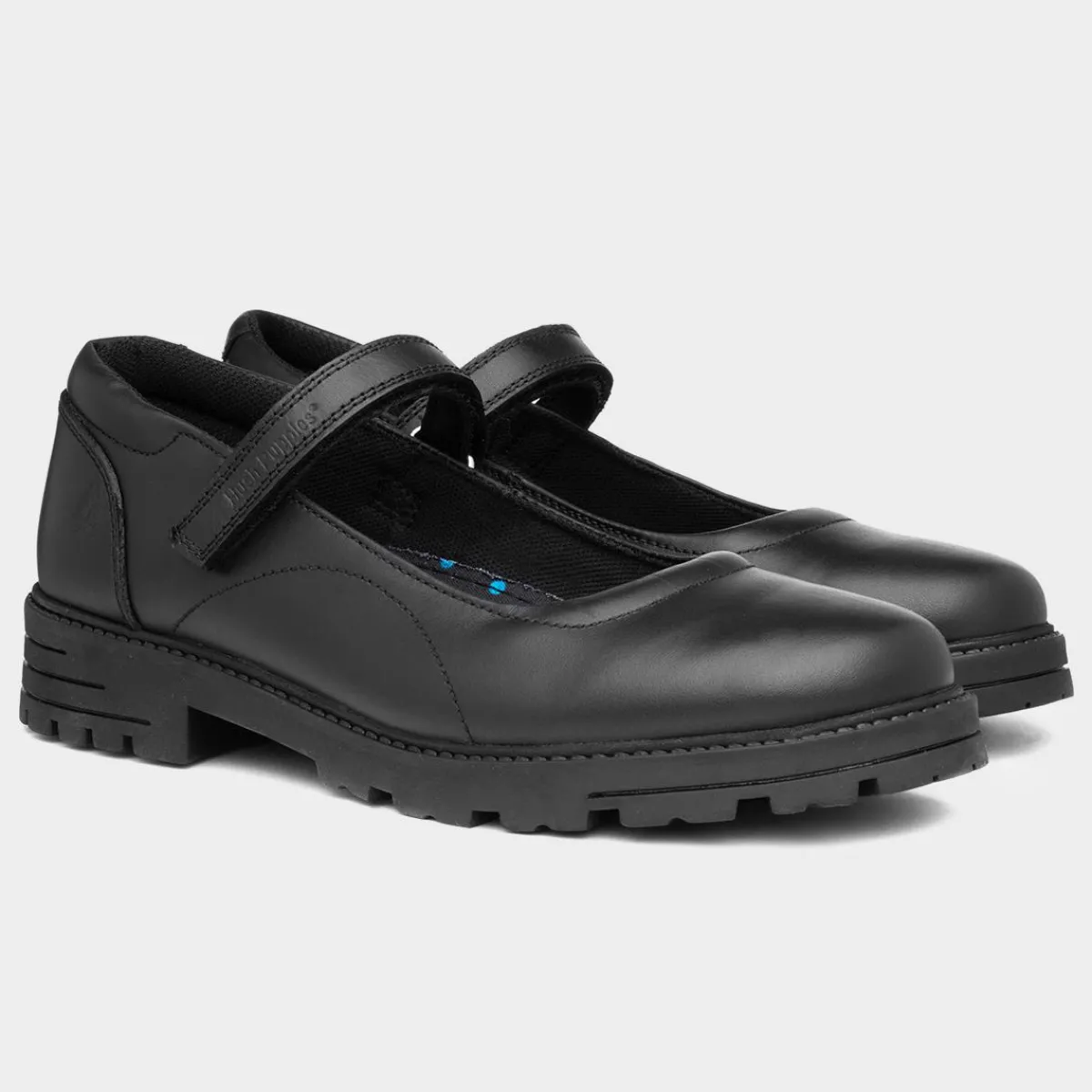 Talisman Girls Black Leather Shoe*Hush Puppies Fashion