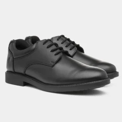 Tim Boys Black Leather Shoe*Hush Puppies Online