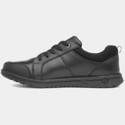 Washington Boys Black Leather Shoe*Hush Puppies Clearance