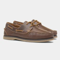 Wilson Mens Leather Boat Shoe*Hush Puppies Discount