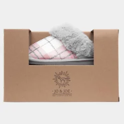 Albany Womens Tartan Mule Slipper*Jo & Joe Fashion