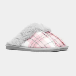 Albany Womens Tartan Mule Slipper*Jo & Joe Fashion