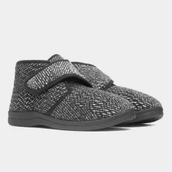 Bob Mens Easy Fasten Bootie Slipper*Jo & Joe Hot