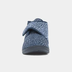 Bob Mens Navy Easy Fasten Bootie Slipper*Jo & Joe Sale