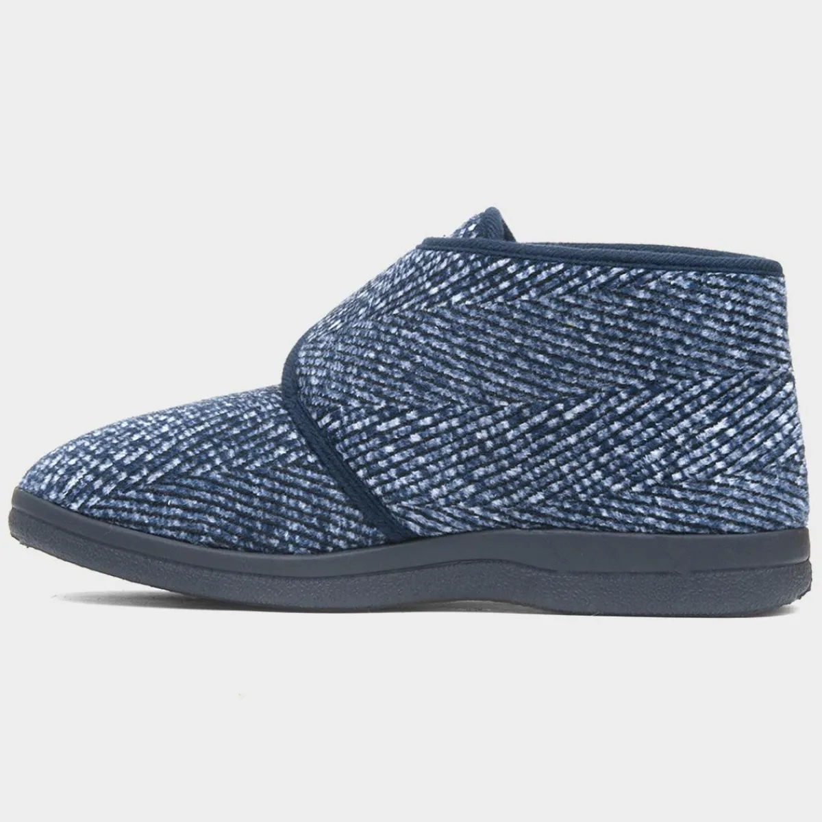 Bob Mens Navy Easy Fasten Bootie Slipper*Jo & Joe Sale