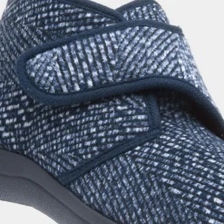 Bob Mens Navy Easy Fasten Bootie Slipper*Jo & Joe Sale