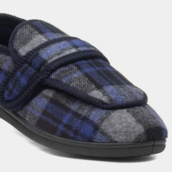 Buxton Mens Navy Wider Fit Slipper*Jo & Joe Hot