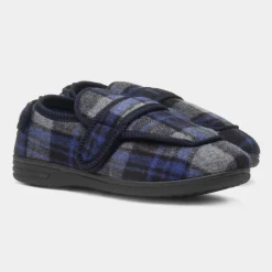 Buxton Mens Navy Wider Fit Slipper*Jo & Joe Hot