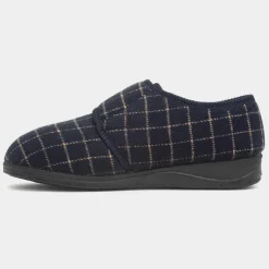 Dennis Mens Navy Wider Fit Slipper*Jo & Joe New