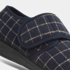 Dennis Mens Navy Wider Fit Slipper*Jo & Joe New