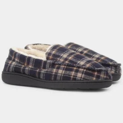 Elswick Mens Navy Moccasin Slipper*Jo & Joe Clearance