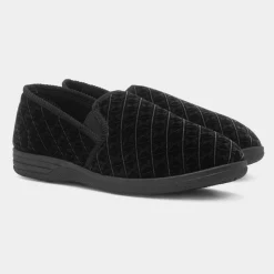 Frank Mens Black Full Slipper*Jo & Joe Sale