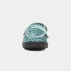 Grace Womens Teal Wider Fitting Slipper*Jo & Joe New