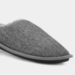 Howard Mens & White Mule Slipper*Jo & Joe Best