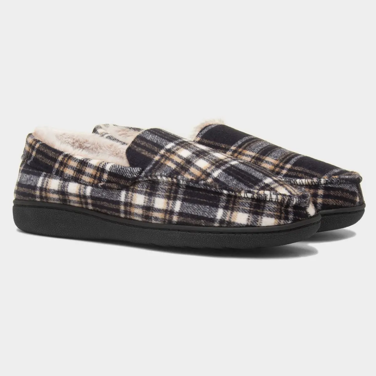 Livingston Mens Navy Moccasin Slipper*Jo & Joe Best