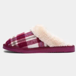 Shetland Womens Red Mule Slipper*Jo & Joe Fashion