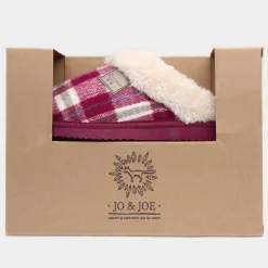 Shetland Womens Red Mule Slipper*Jo & Joe Fashion